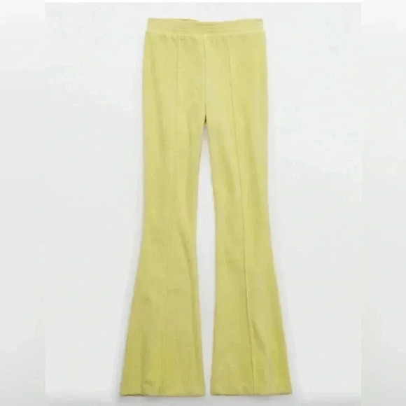 AERIE Groove-On Rib Velour Flare Pant - Picture 4 of 8